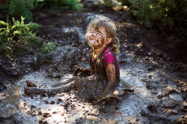 Girl in the mud.